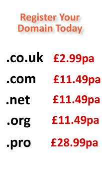Domain Registration from �2.00 per year